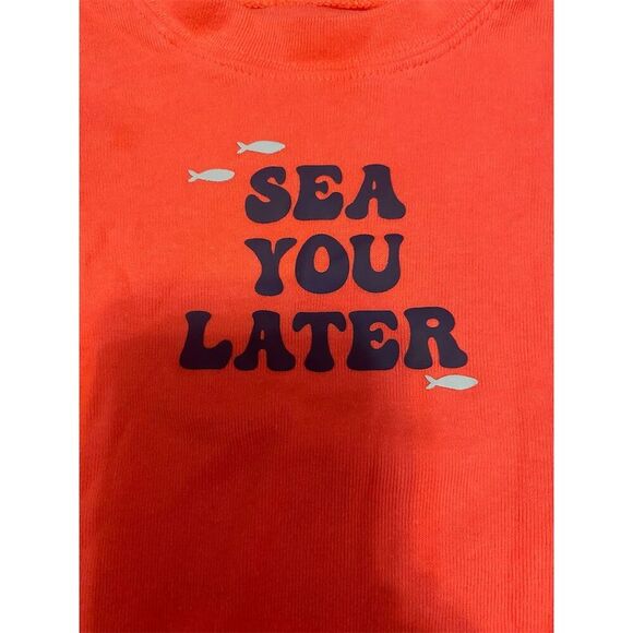 Carters Sea You Later Baby Bodysuit 0-3 Months Unisex Orange - Picture 2 of 3